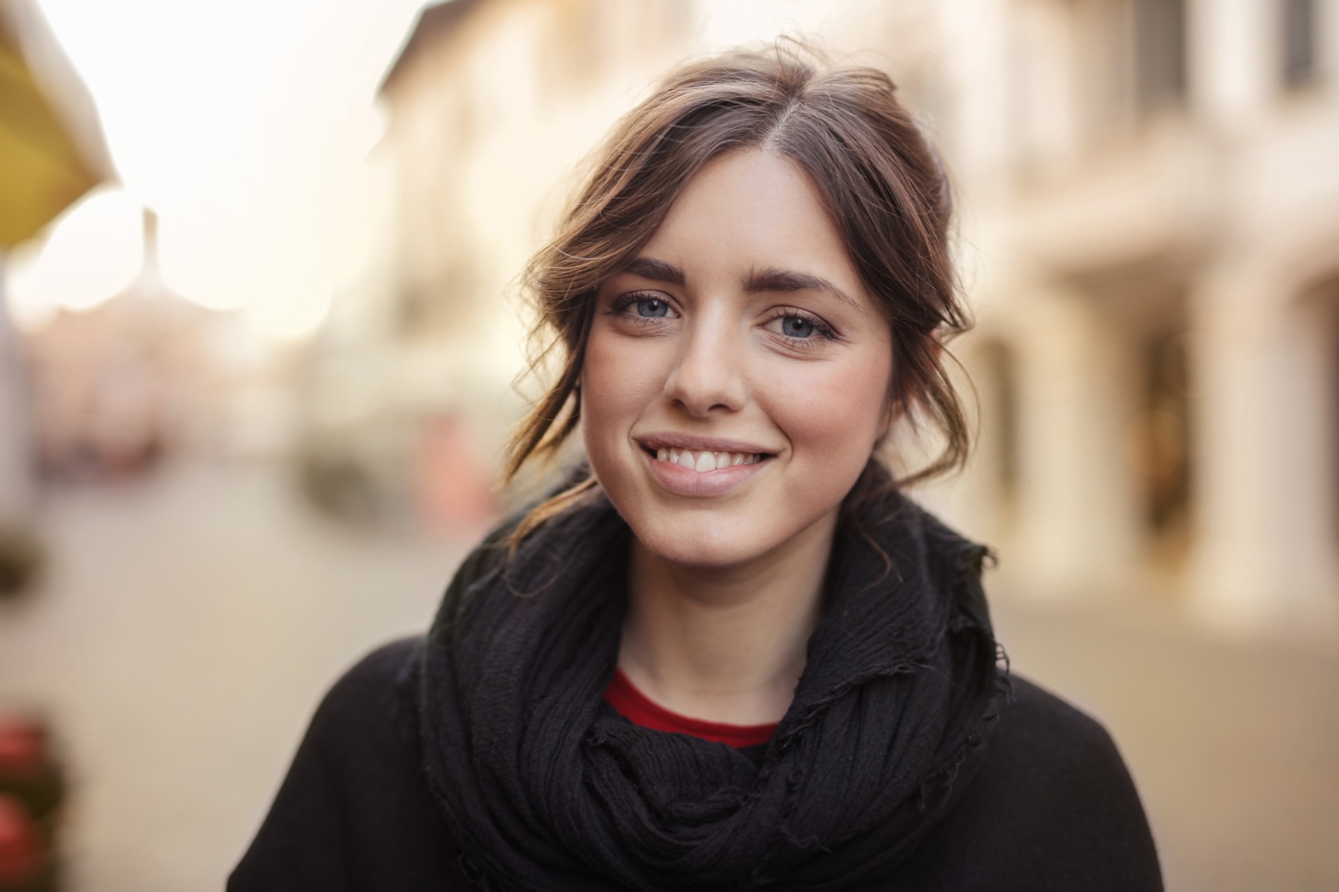 Young latin woman smiling genuinely